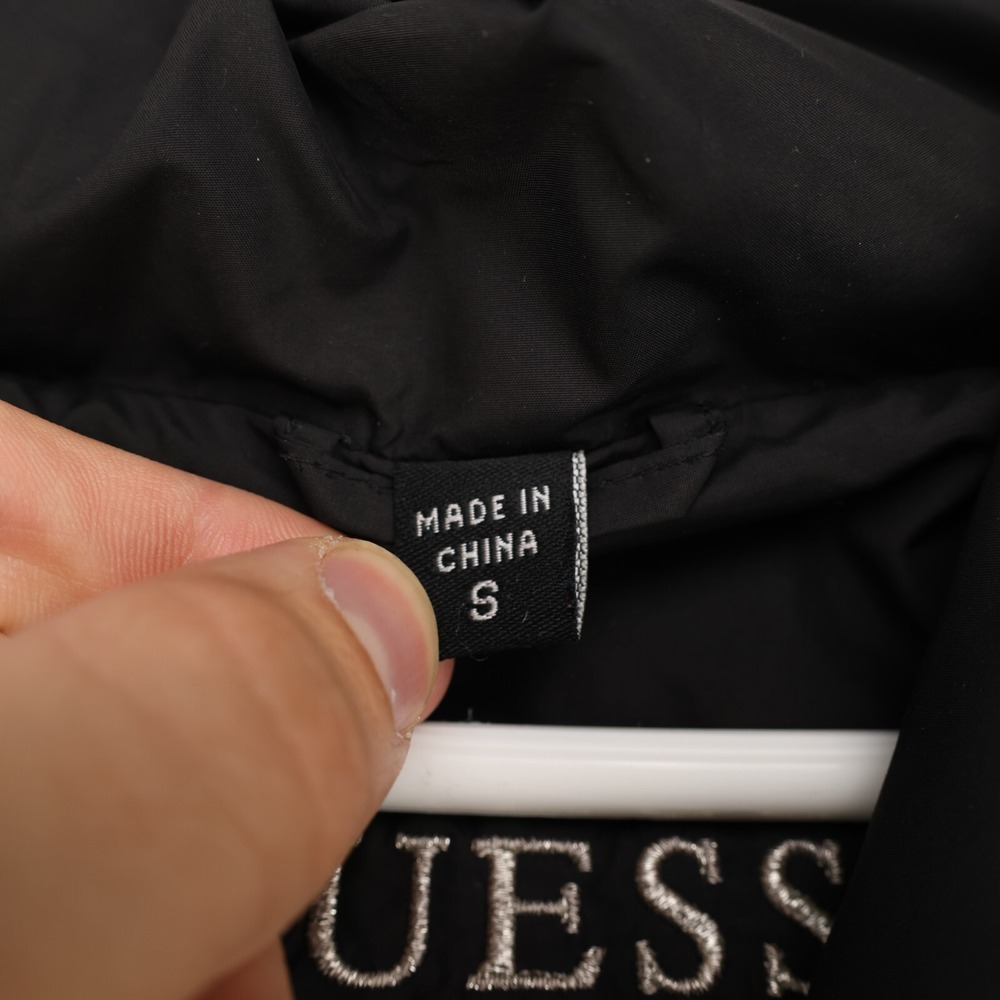 Guess Puffer Jacket Women Black Small - Picture 9 of 10